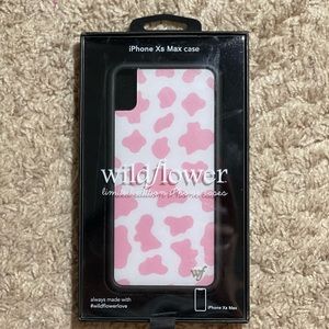 wildflower iphone xs max case. pink cow print